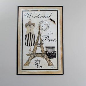 Vintage Y2K Paris Fashion Art Print Poster Fashionista Classic Neutral